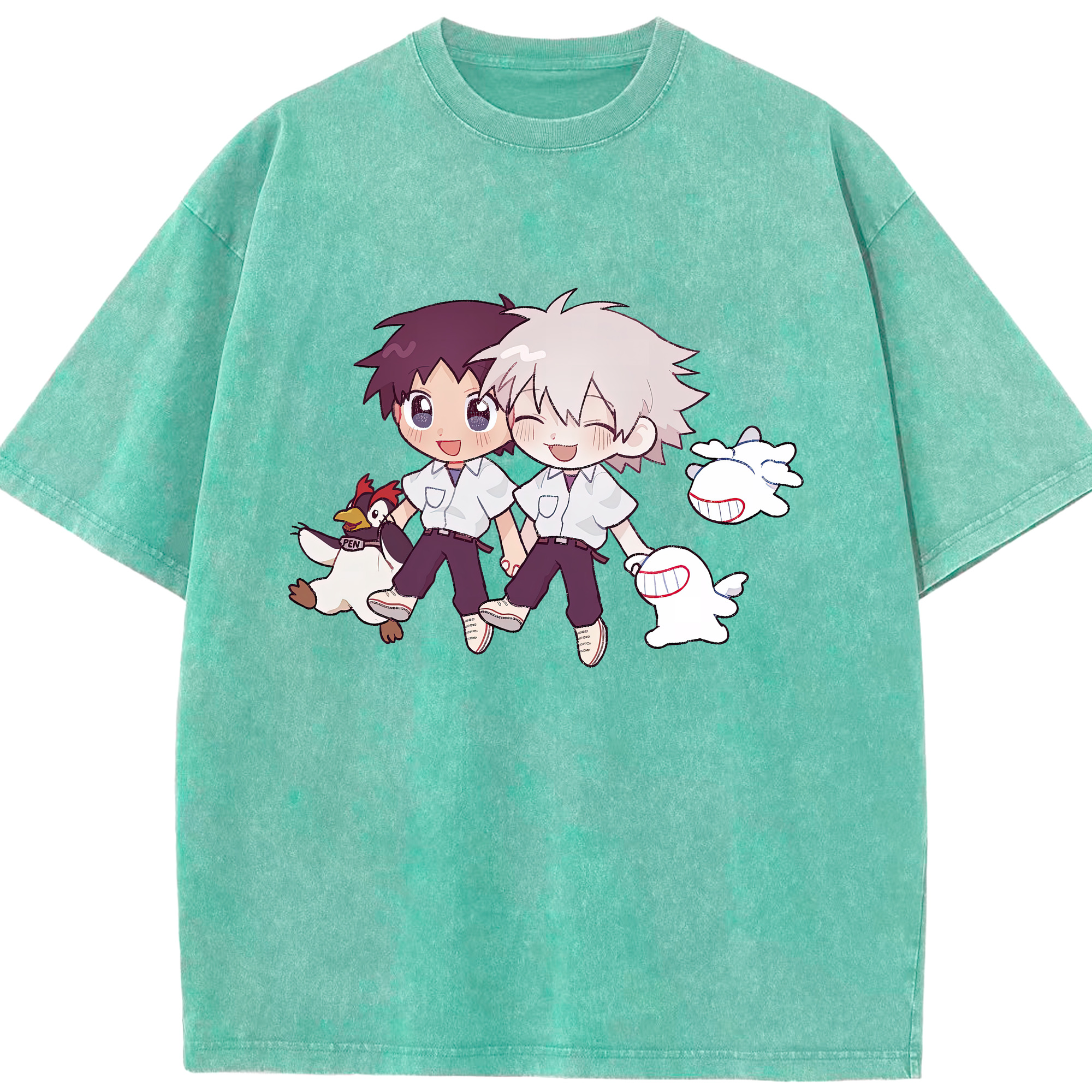 （画像用） EVA 新世紀エヴァンゲリオン 綿100% ヴィンテージ風 半袖Tシャツ（フロントプリント）